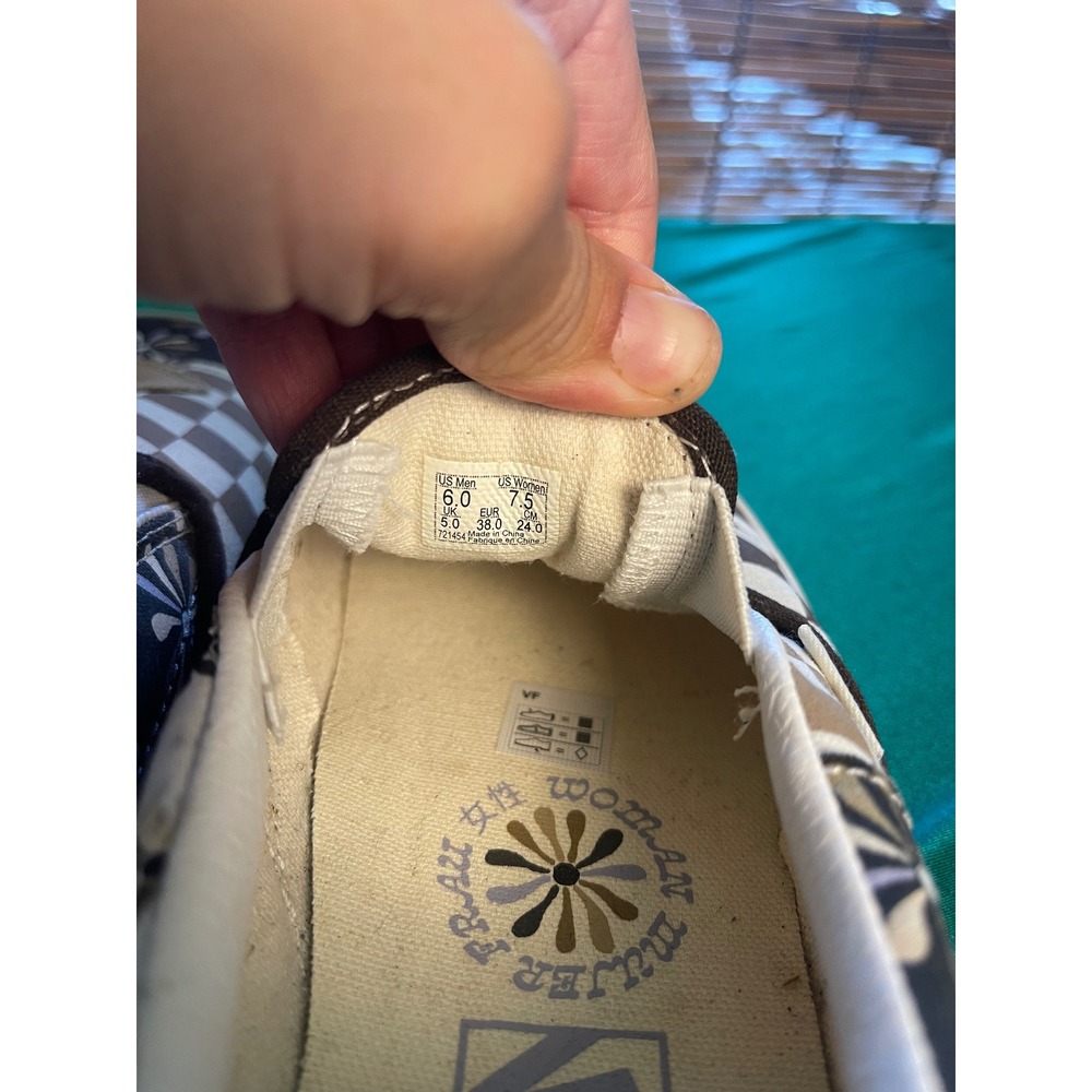 Vans Classic Slip-On Divine Energy Patchwork Floral Tan Brown Womens 7.5 Mens 6 - Picture 6 of 6